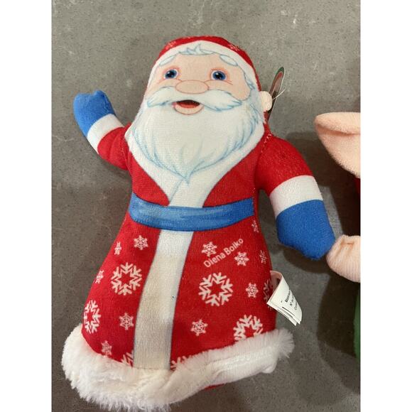 A&A Global Industries Plush Elf & Plush Santa Plush With Tags 10” - Picture 2 of 6